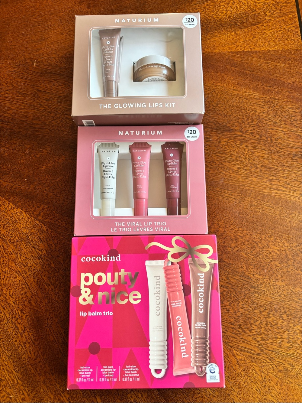 Naturium & Cocokind Lip Balm & Lip Trio Set - Pink / Rose Shades